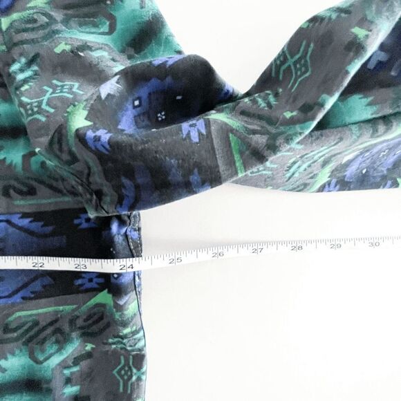 Panhandle Slim Rock & Roll Cowboy Mens Snap  Up Shirt Aztec Blue Green Size XL - Picture 7 of 7